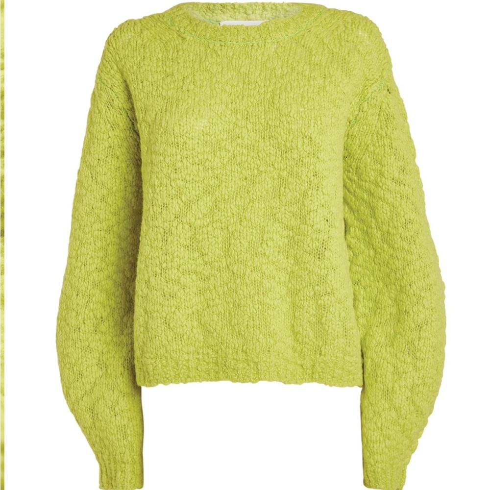 Helmut Lang Lime Green Crew Neck Sweater - Picture 3 of 11